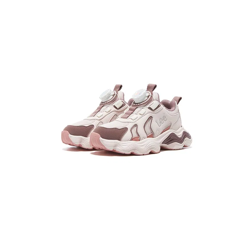 Детские кроссовки из синтетической кожи с текстилем Lee, Pink — фото 4