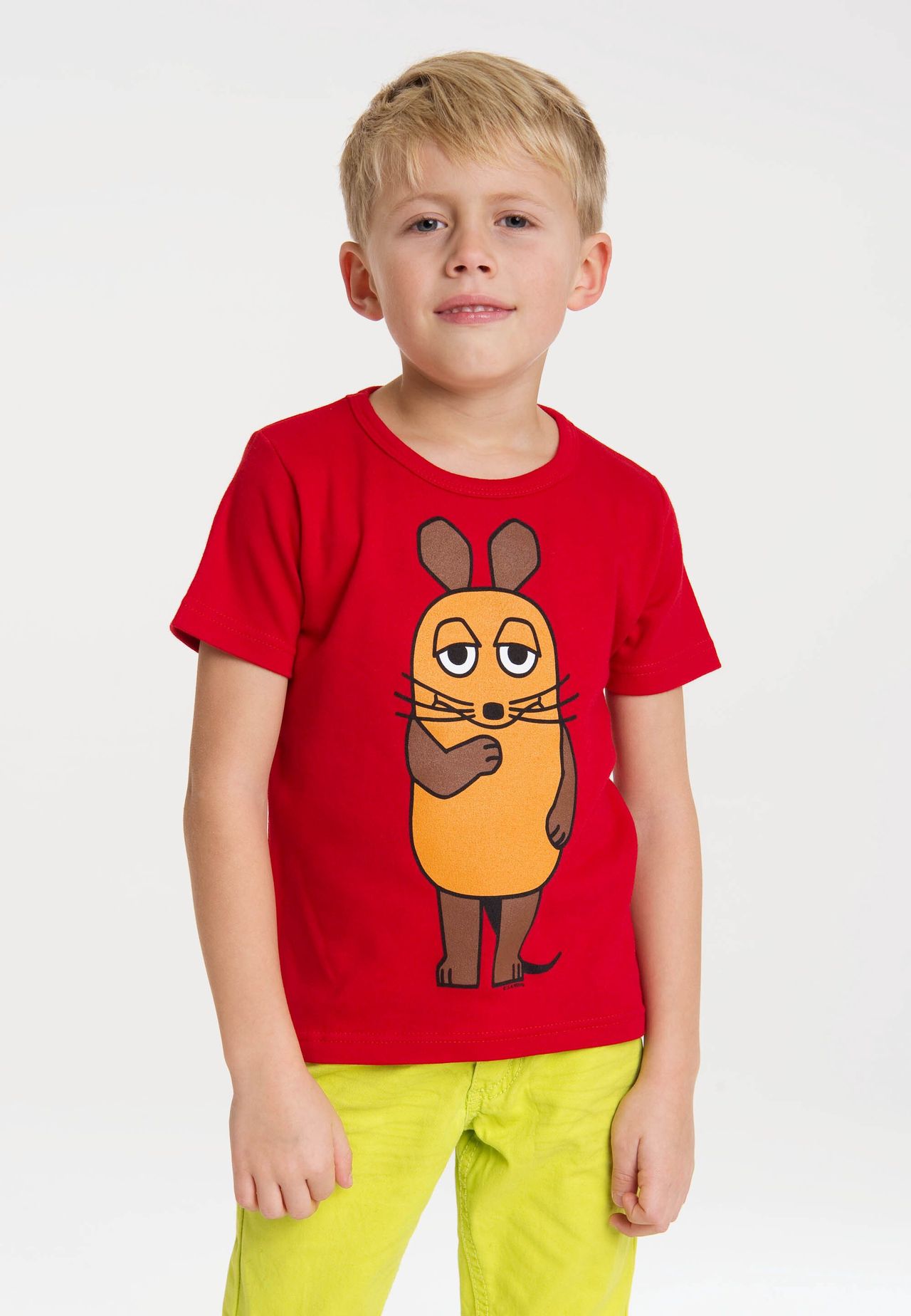 Футболка Детская Шоу с Мышкой - Мышка LOGOSHIRT, красный — фото 3