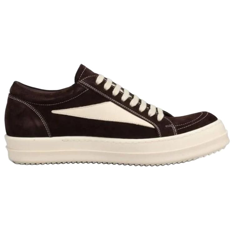 Кроссовки для скейтбординга RO SS25 HOLLYWOOD Suede Low top мужские Brown RICK OWENS, Original Shoe Box Included — фото 3