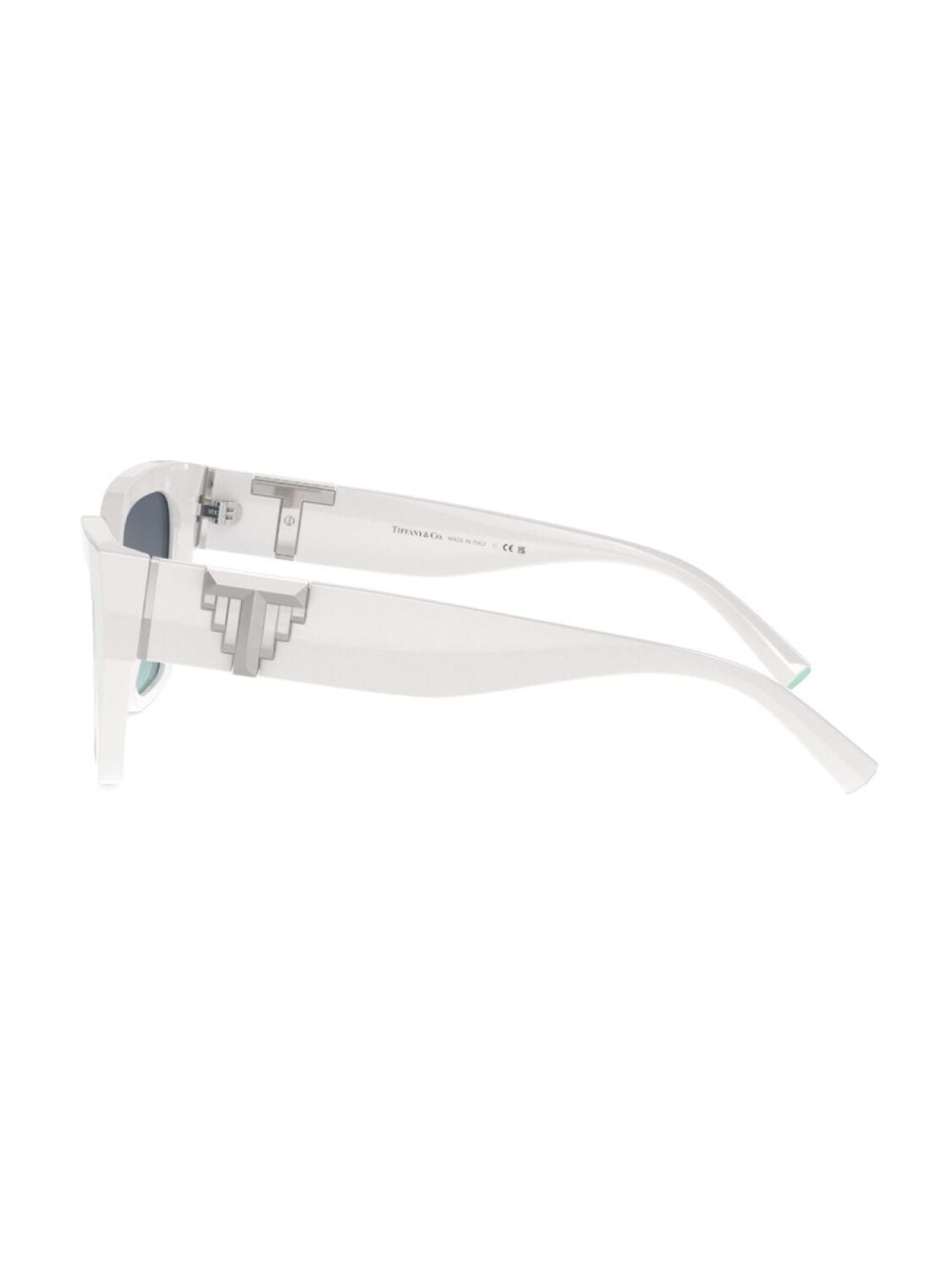 Tiffany & Co Eyewear солнцезащитные очки в оправе 'кошачий глаз', белый — фото 3