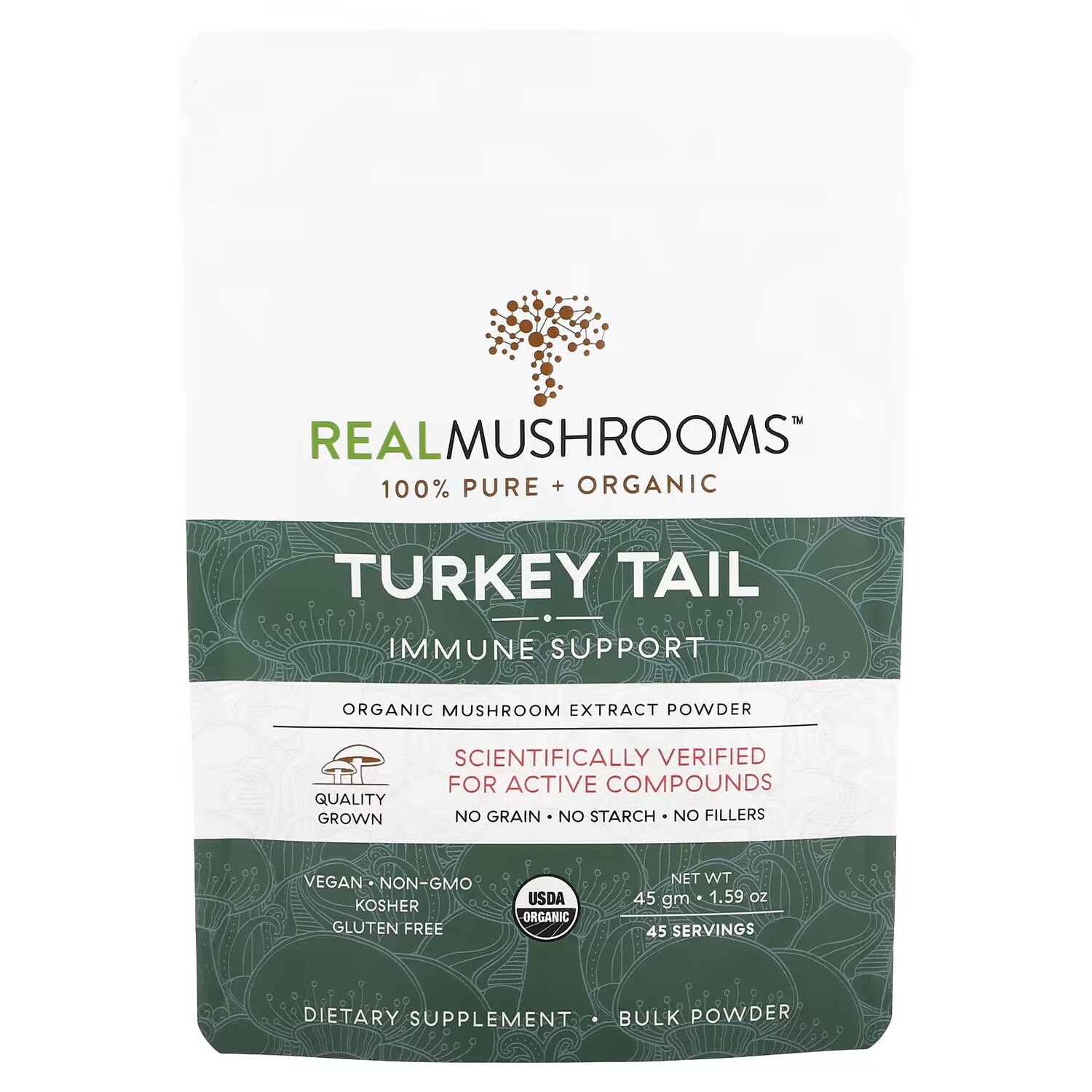 

Порошок Экстракта Органических Грибов Real Mushrooms, 45 г