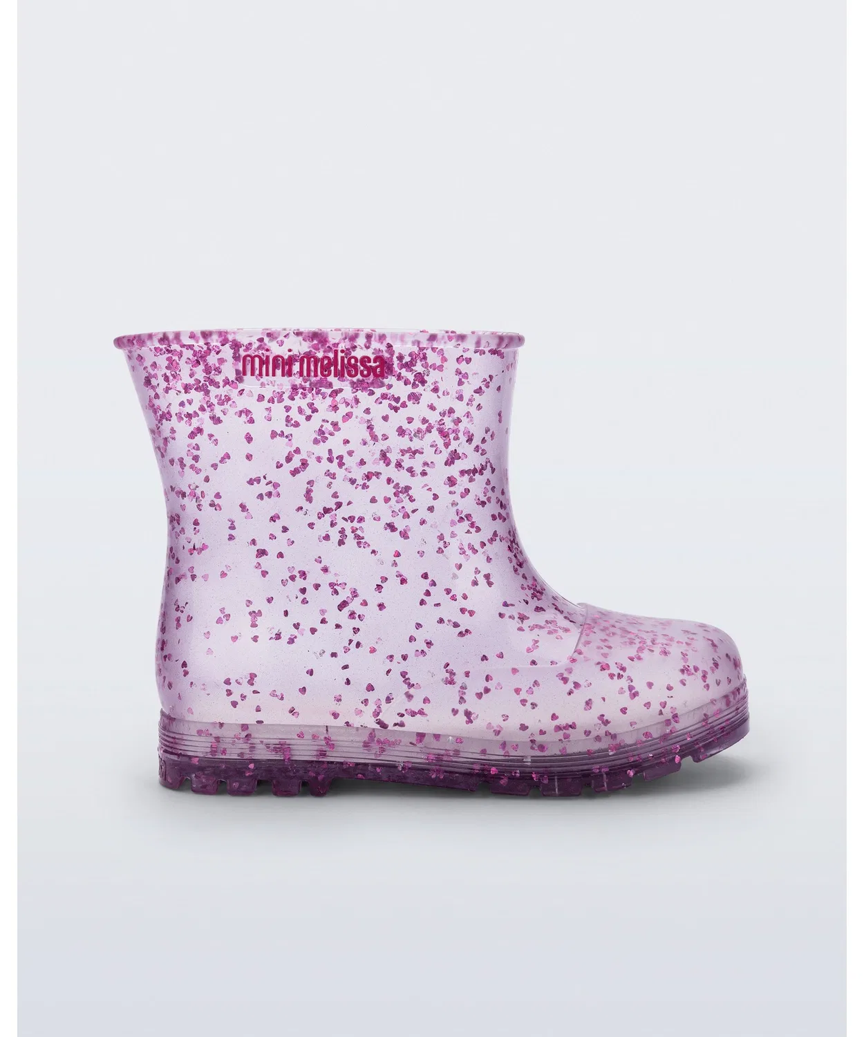Детские дождевые сапоги с блестящими элементами MINI MELISSA WELLY SHINY ELEMENTS BB melissa, Baby Pink