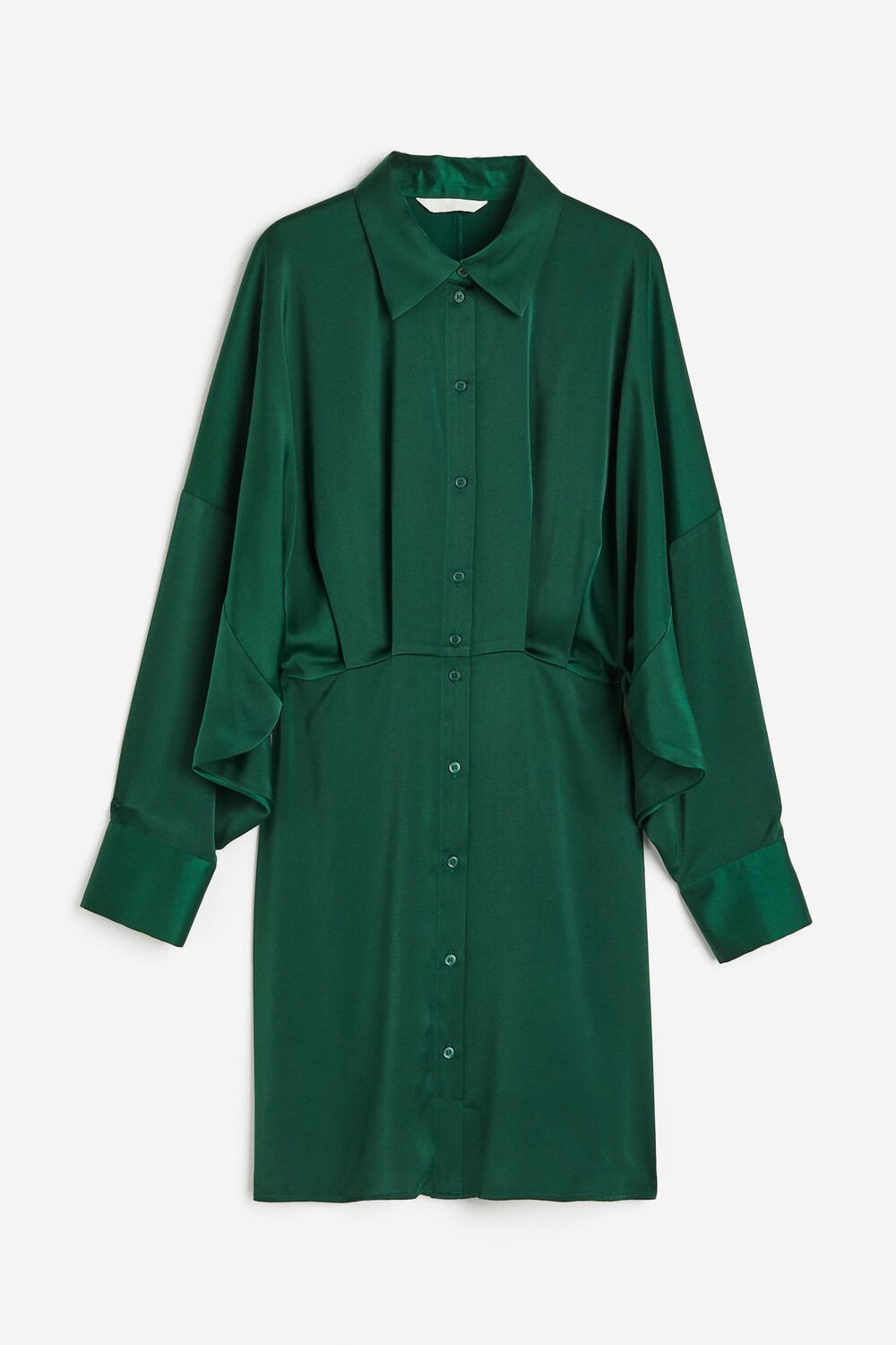 

Платье H&M Satin Shirt, темно-зеленый