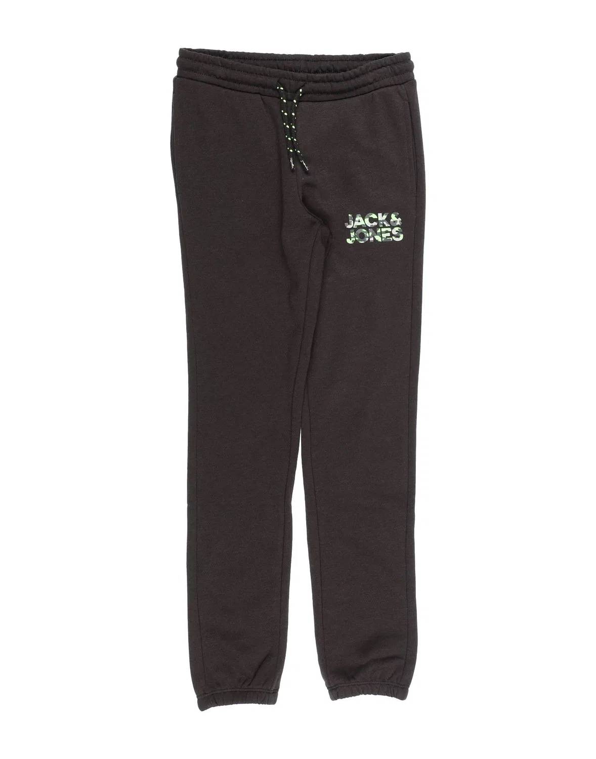 Подростковые спортивные штаны из футера с принтом Jack & Jones, черный
