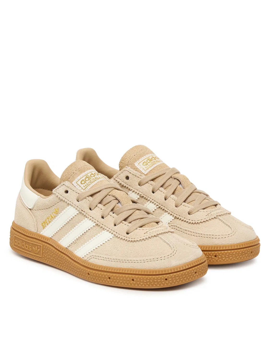 Кроссовки для девочки Handball Spezial Adidas, бежевый — фото 2