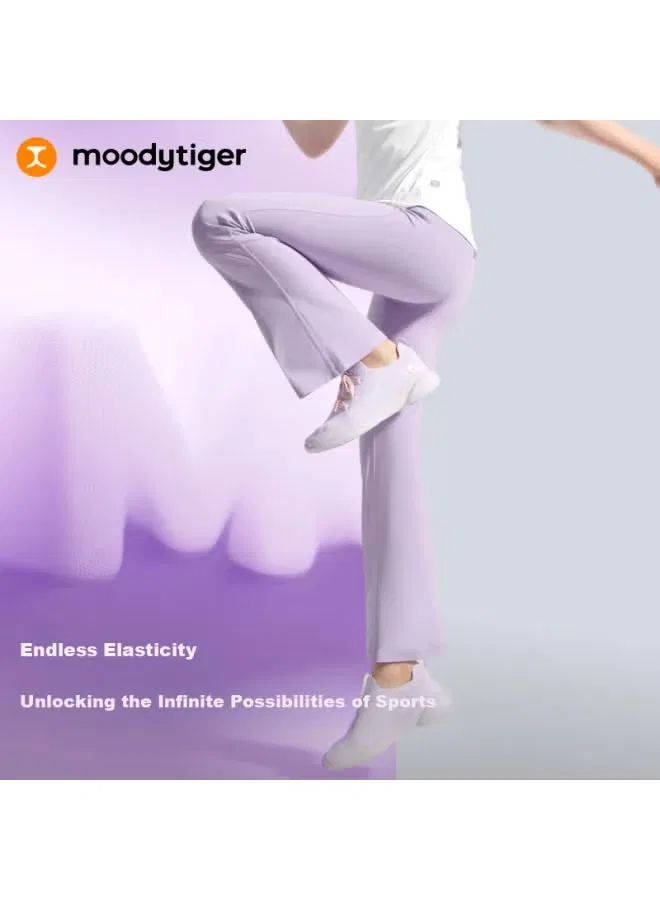 Брюки с расклешенным кроем, длинные, Moodytiger, черный