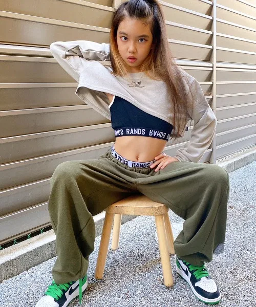 Детская толстовка с длинным рукавомRandS/R, Grayish Beige