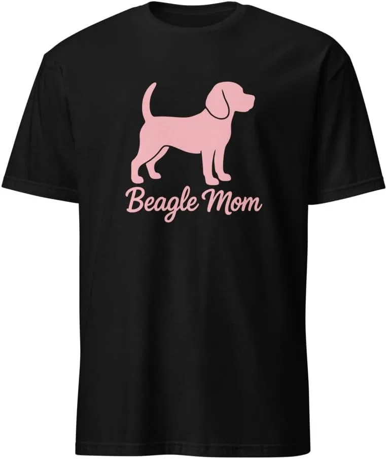 Мужская футболка с принтом Beagle Mom, Black