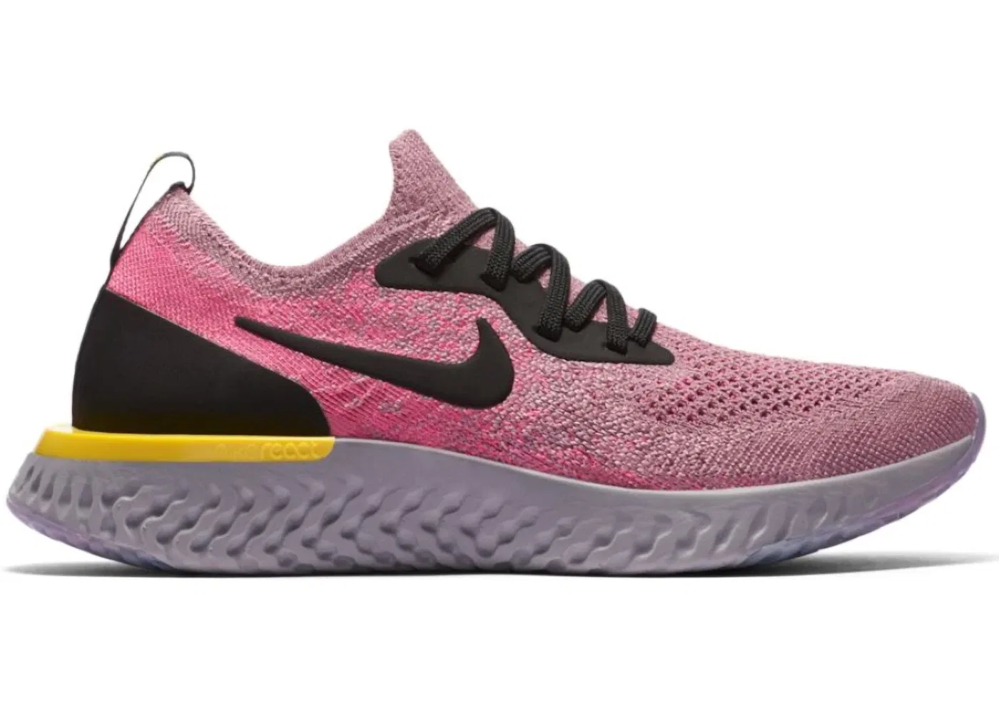 Детские кроссовки Lifestyle Nike Epic React Flyknit, Plum Dust/Black/Pink Blast