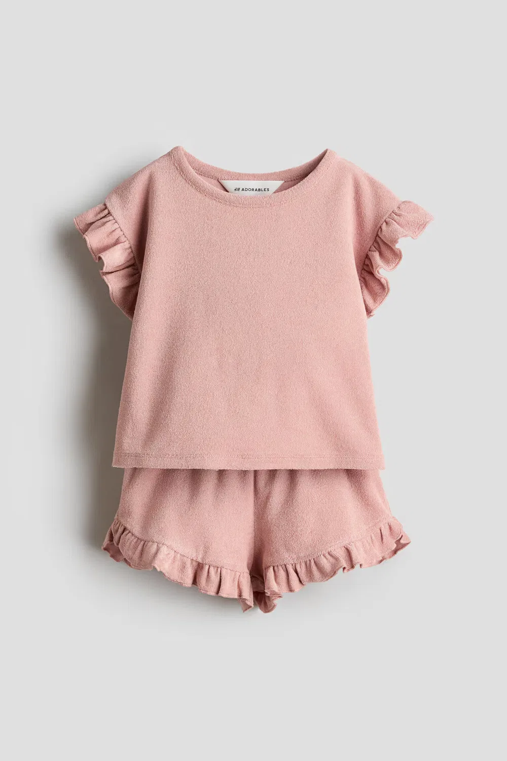 Комплект из двух предметов из махровой ткани с оборками H&M, Helles Mattrosa