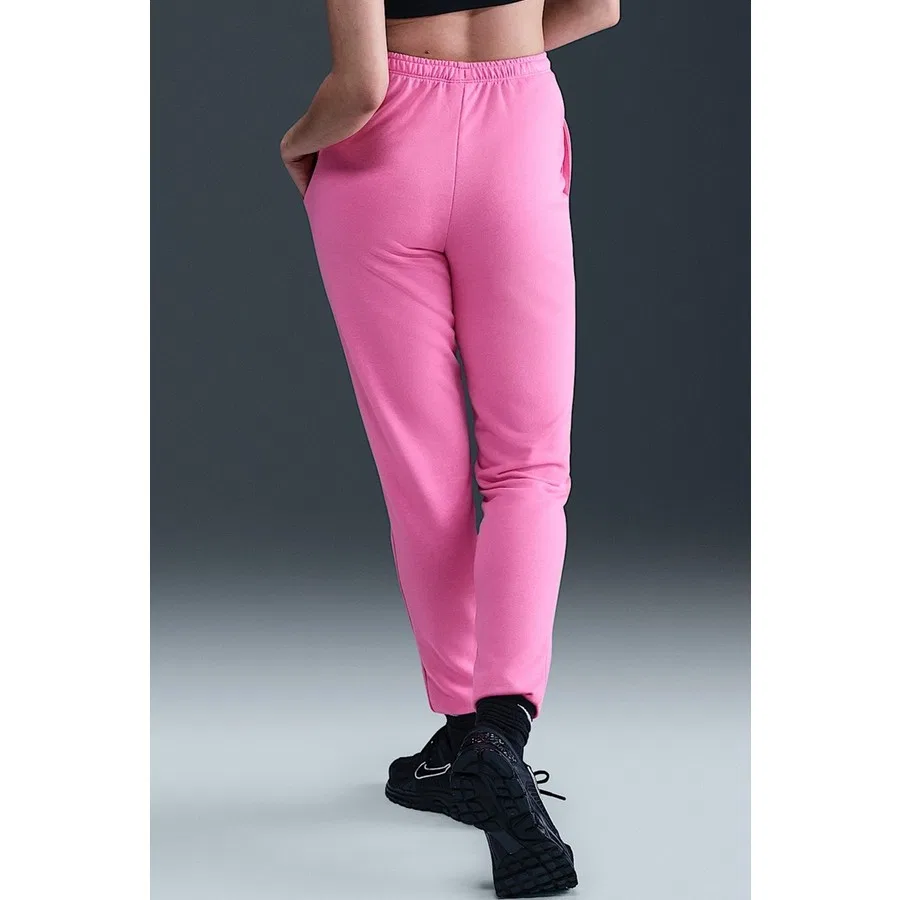 Женские спортивные штаны с высокой посадкой из футера Slim Fit Sportswear Chill Terry High Rise Jogger Nike, Черный — фото 2