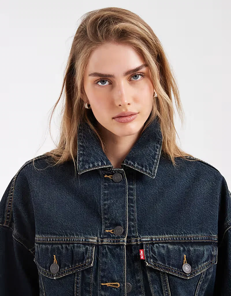 Свободные укороченные джинсы-тракеры Levi's, синий — фото 2