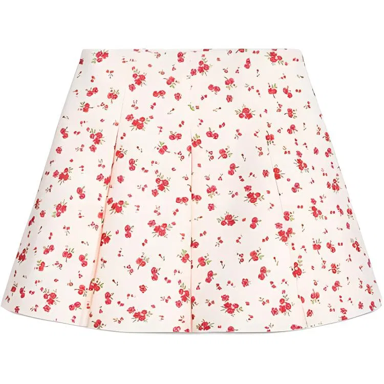 Женская юбка длиной 45 см Casual Short Skirts ZARA, Nude/Red — фото 3