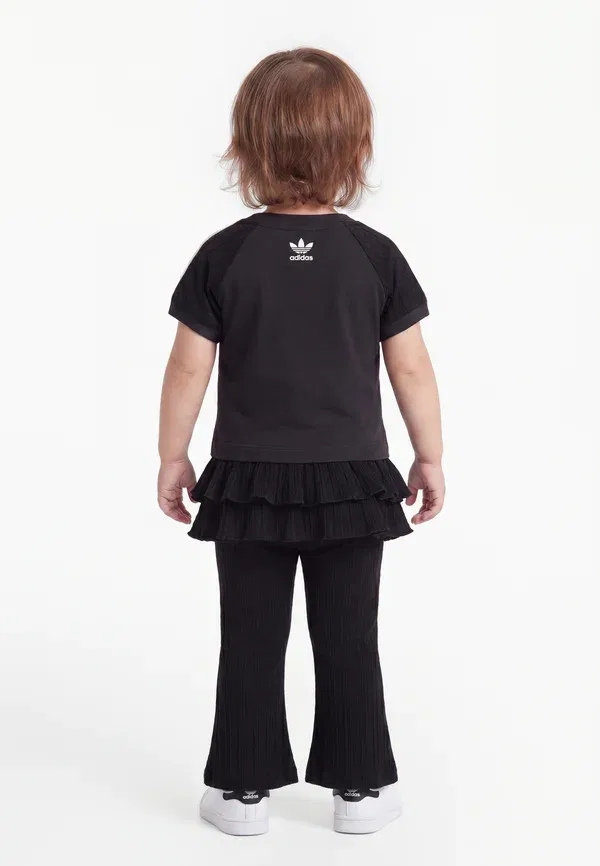 Knt футболка леггинсы - комплект для младенцев - леггинсы - брюки Adidas Originals, черный — фото 2