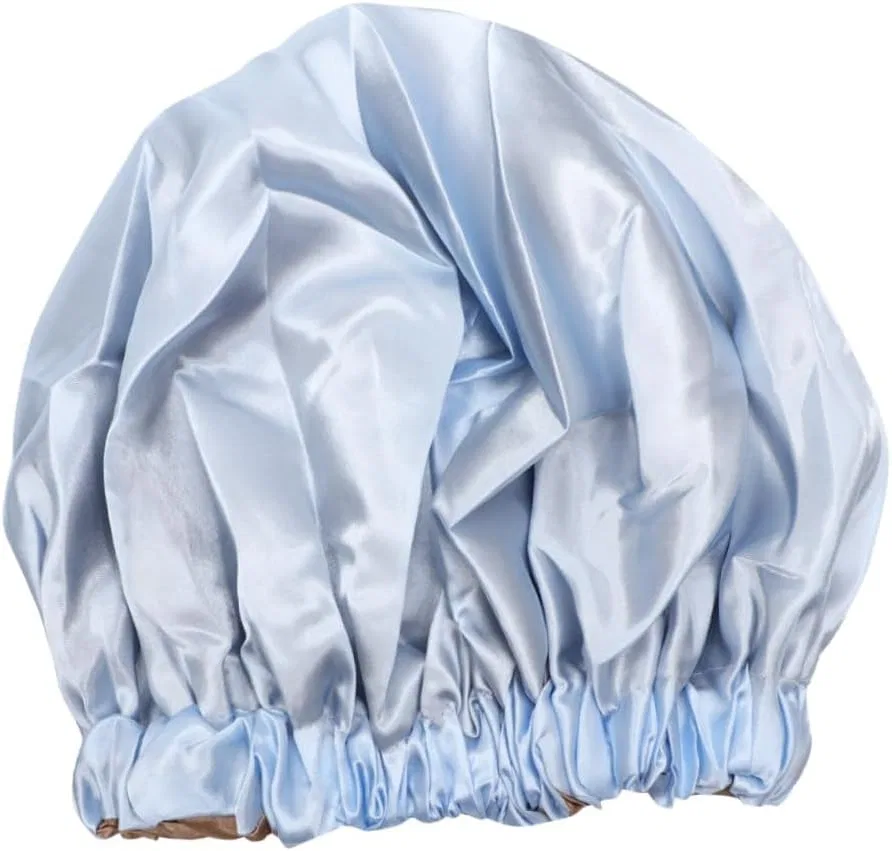 Шапочка для сна Satin Sleep Cap, FRCOLOR, 2 шт, 38x38 см, Sky Blue — фото 3