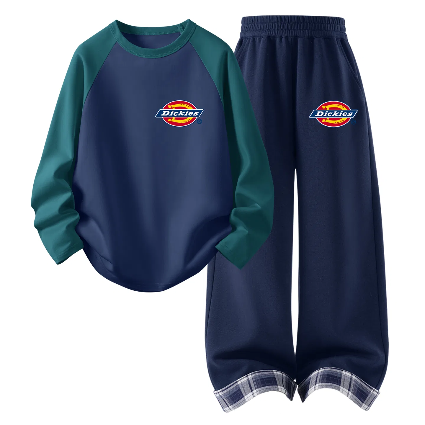 Детский комплект из двух свитшотов с круглым вырезом, модель Standard Thick K, Dickies, Navy Blue — фото 3