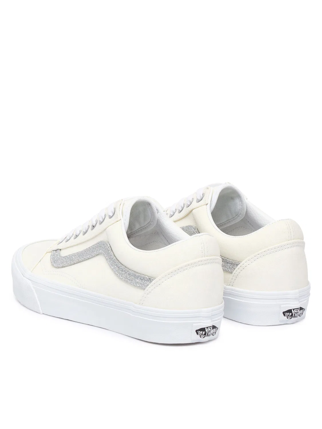 Тканевые кроссовки для девочки Old Skool Vans, кремовый — фото 3