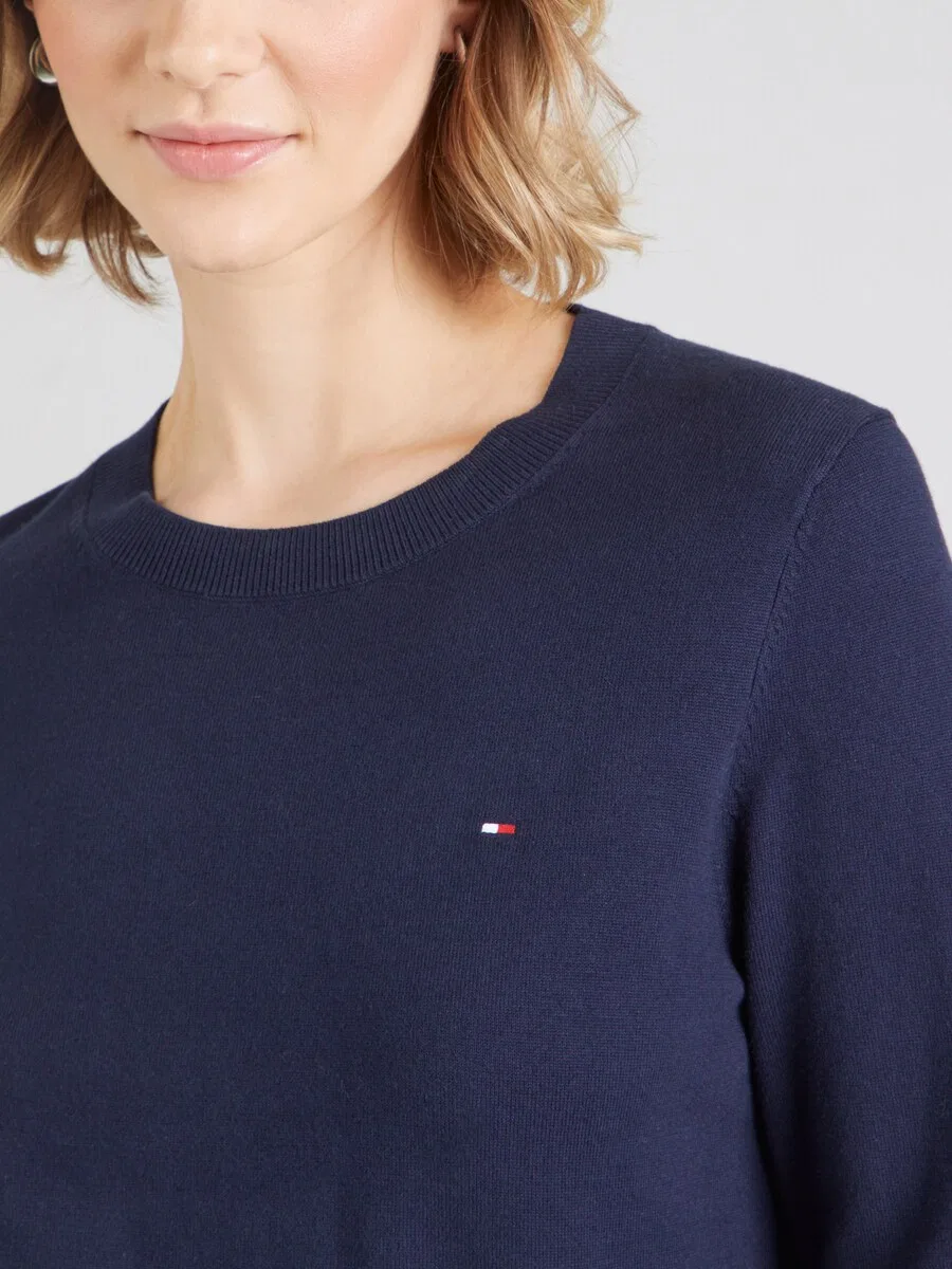 Свитер TOMMY HILFIGER 'Fine' синего цвета — фото 2