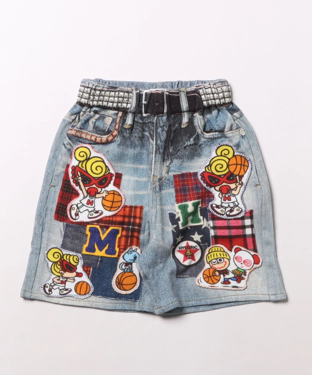 Детские шорты с принтом Like a denim Viscotex HYSTERIC MINI, Indigo Blue