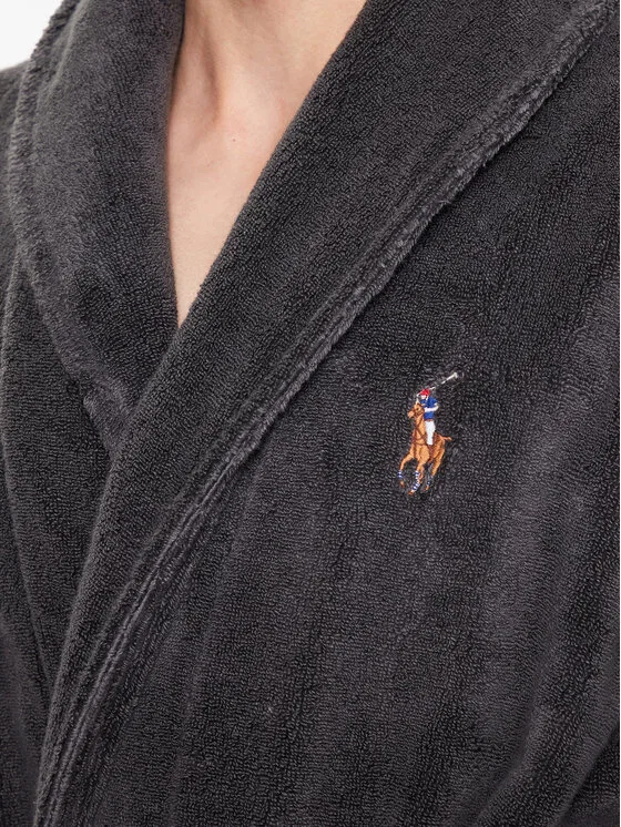 Халат regular fit Polo Ralph Lauren, серый — фото 3