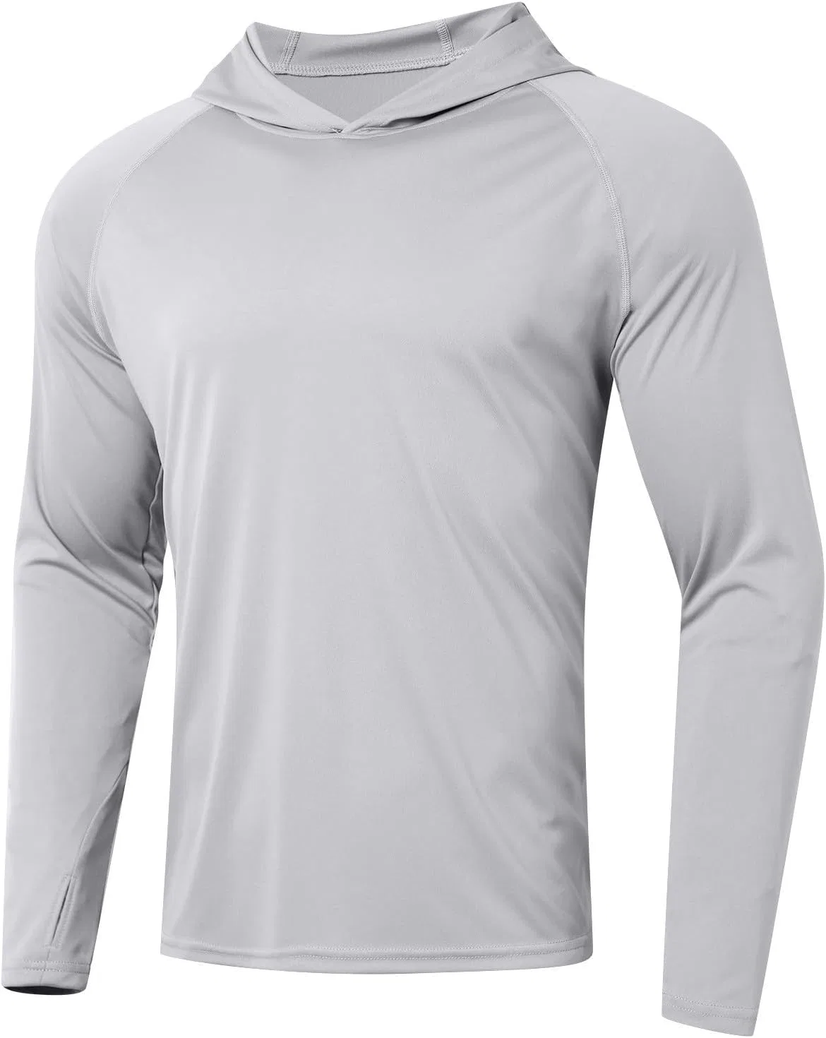 Мужская футболка для бега и фитнеса с длинным рукавом, Light Gray — фото 4