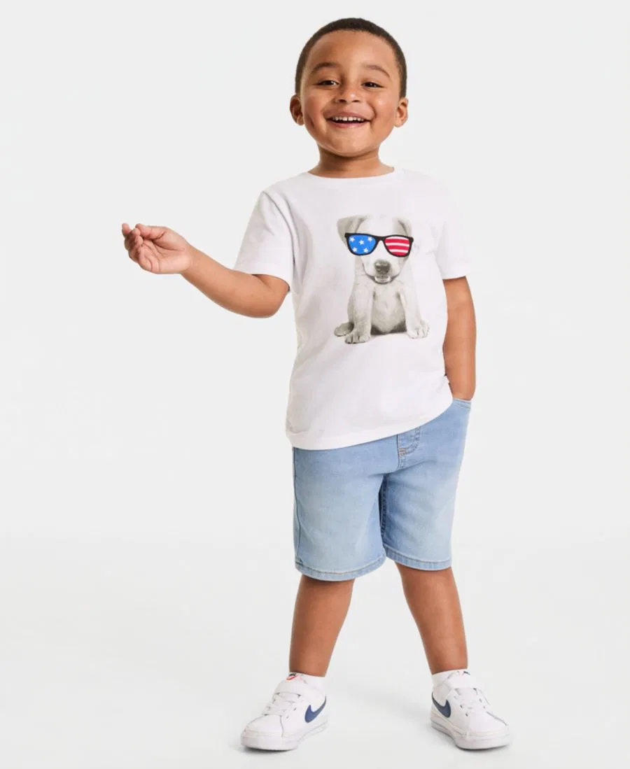 Футболка с принтом собаки Epic Threads, Bright White
