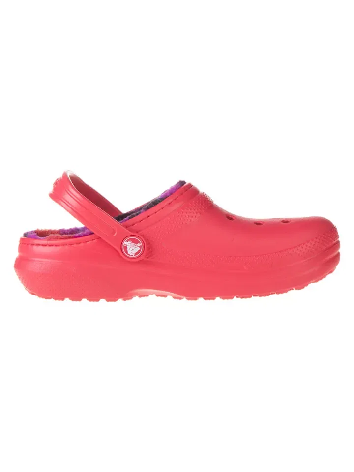 Сабо с подкладкой Lined Bold Check Crocs, красный — фото 2