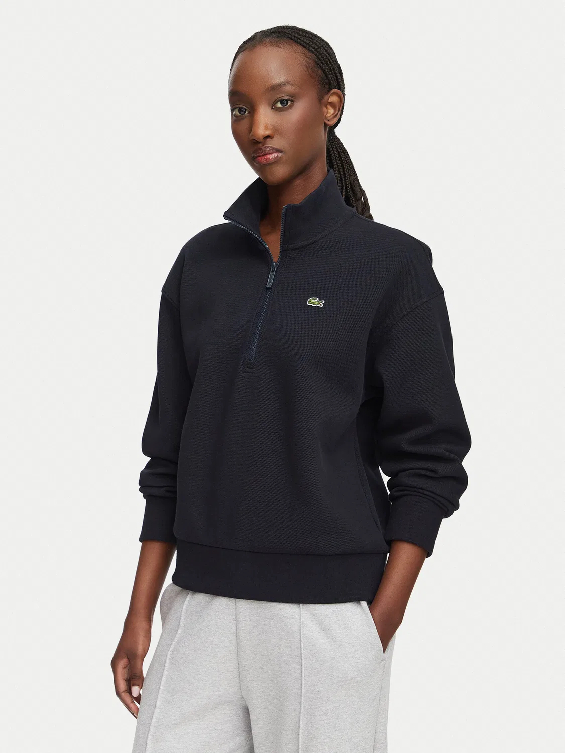 Женская толстовка стандартного кроя Lacoste, темно-синий