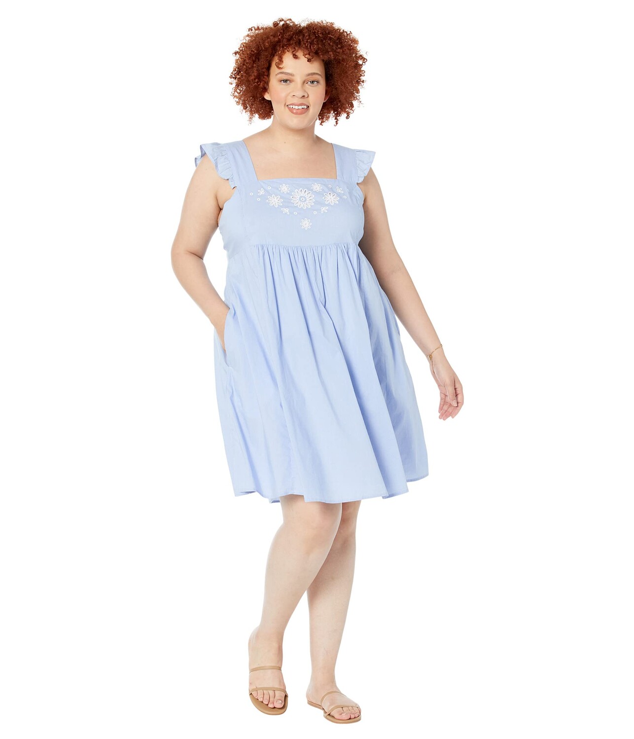 

Платье Draper James, Plus Size Embroidered Maddie Babydoll Dress