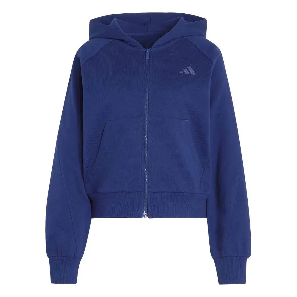 Толстовка с полной застежкой-молнией Small Logo Adidas, синий — фото 3