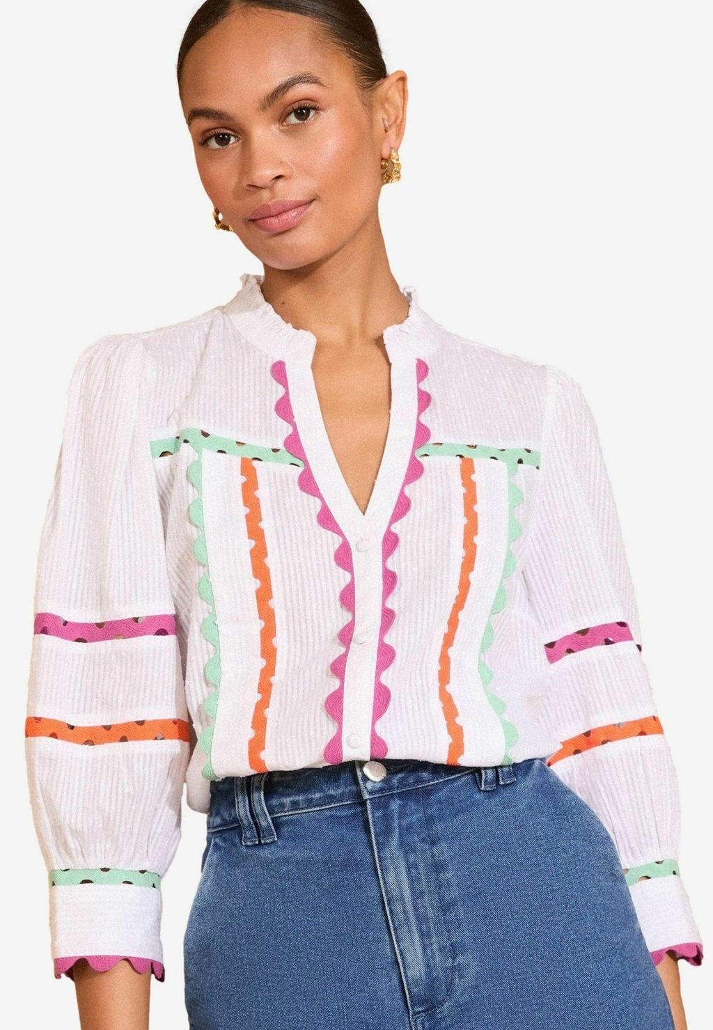 

Блузка на пуговицах REGULAR FIT - RIC RAC 3/4 SLEEVE Love & Roses, белый