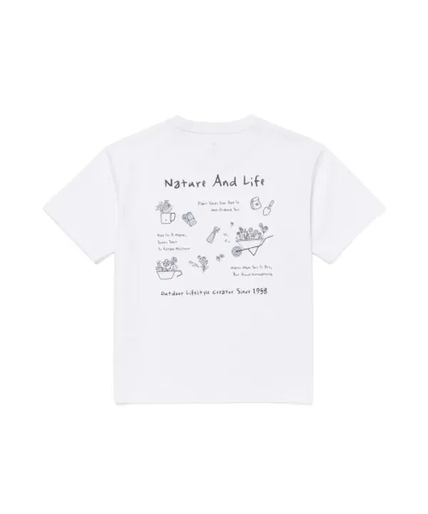Футболка с коротким рукавом с графическим принтом, детская, Snowpeak Apparel Kids, белый — фото 4
