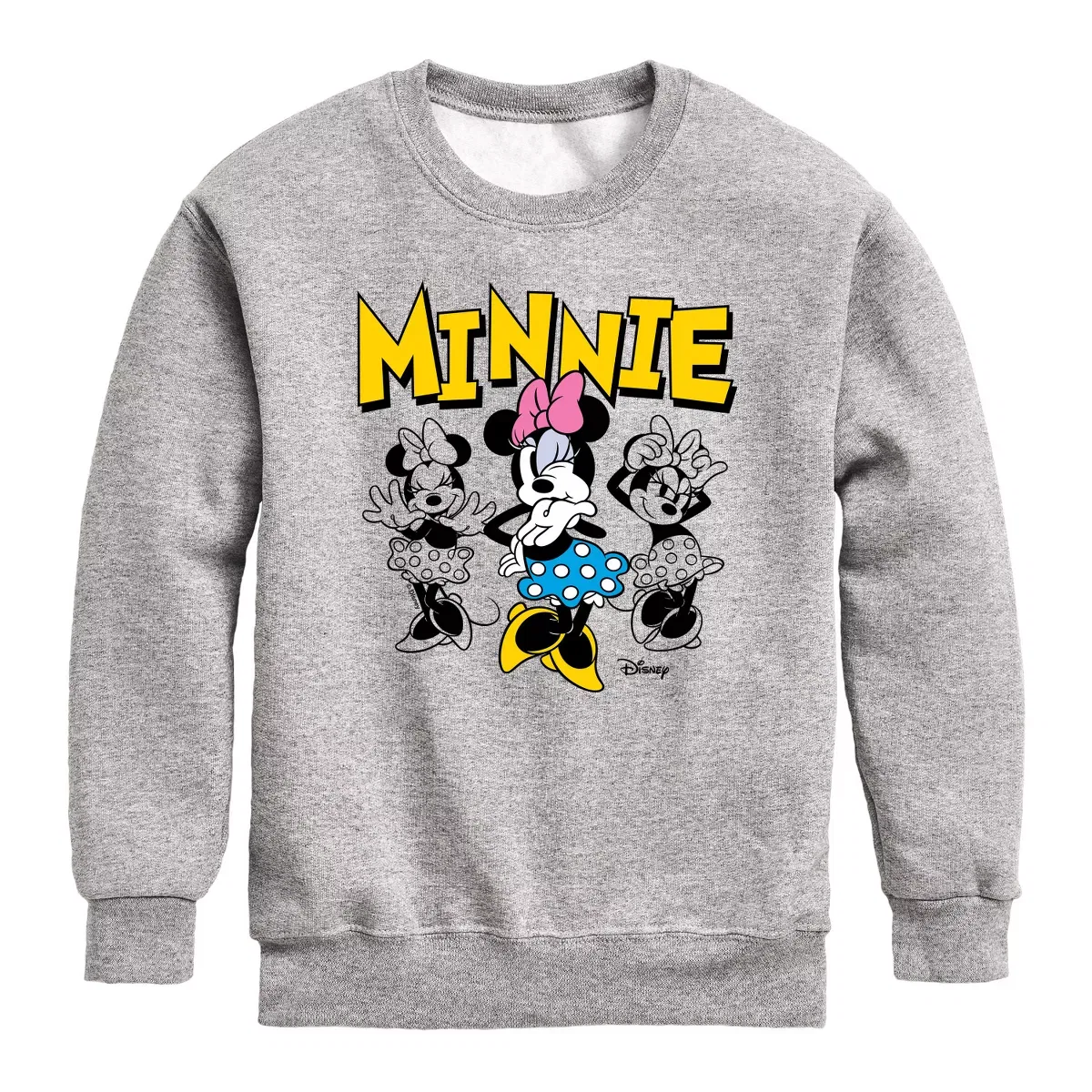 Детский свитшот для мальчиков с принтом Minnie Mouse Group Disney, Athletic Heather