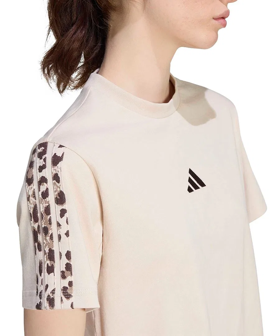 Футболка с принтом и 3-полосными деталями adidas, Crystal Linen Multicolor Crystal Linen — фото 3