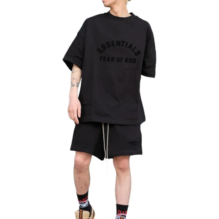 Футболка Fear of God Essentials Heavy Short-Sleeve Tee, черная — фото 3