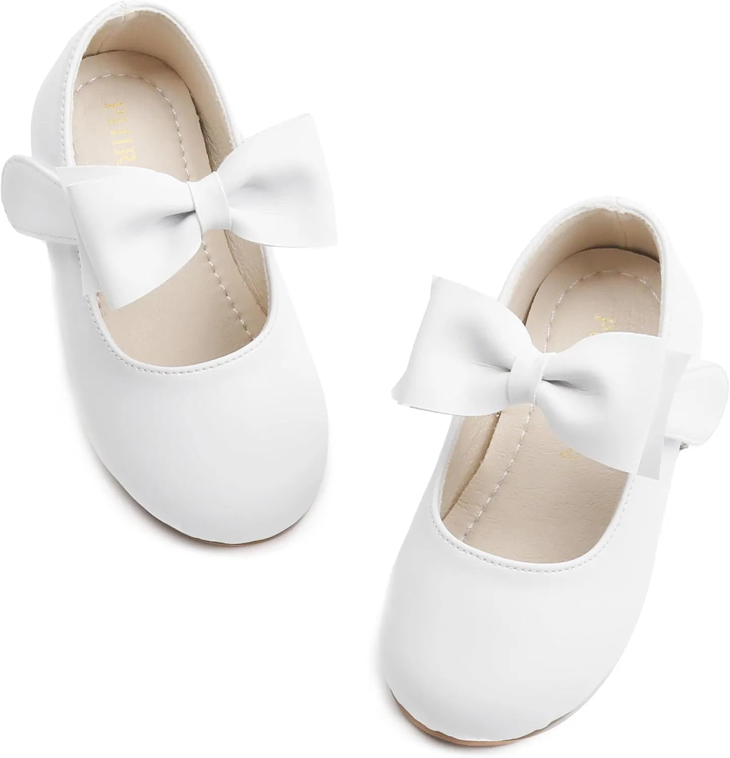 Детские туфли Мэри Джейн для девочек PHIRAMIN, Fashionable Bowknot White