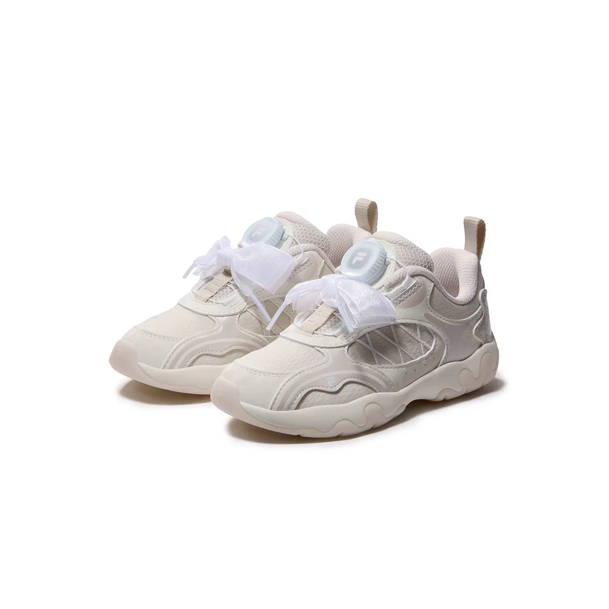 Детские тренировочные кроссовки с синтетической кожей Birch Brown/Milk White FILA KIDS — фото 4