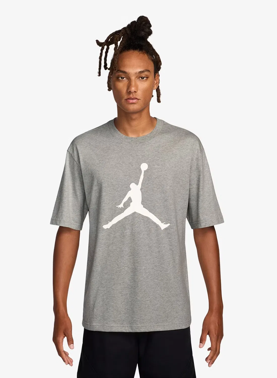 Jordan Футболка с логотипом Jumpman, серый меланж
