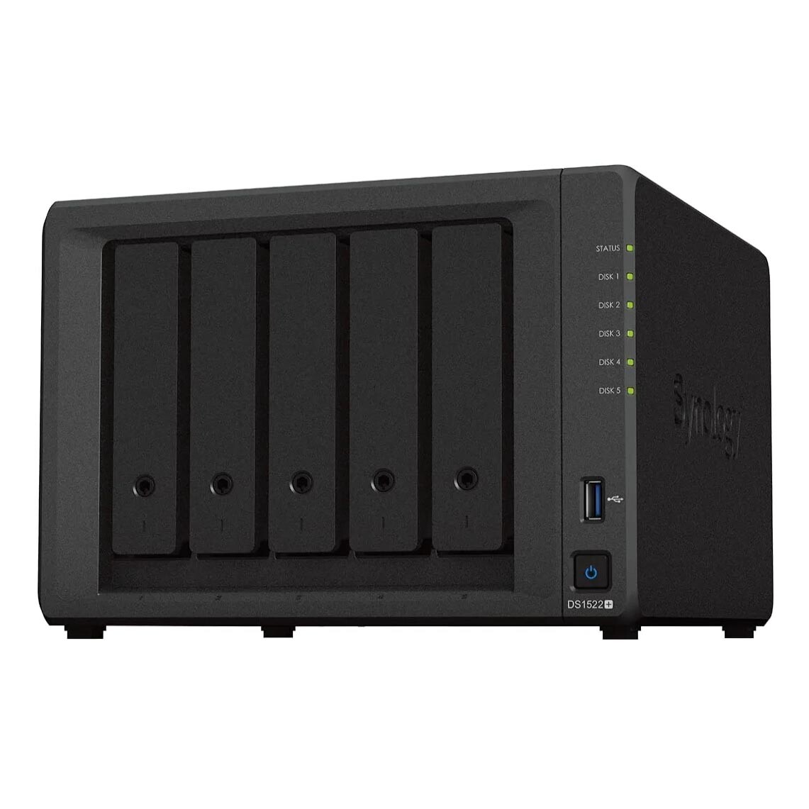 

Сетевое хранилище Synology DiskStation DS1522+, 5 отсеков, без дисков, черный