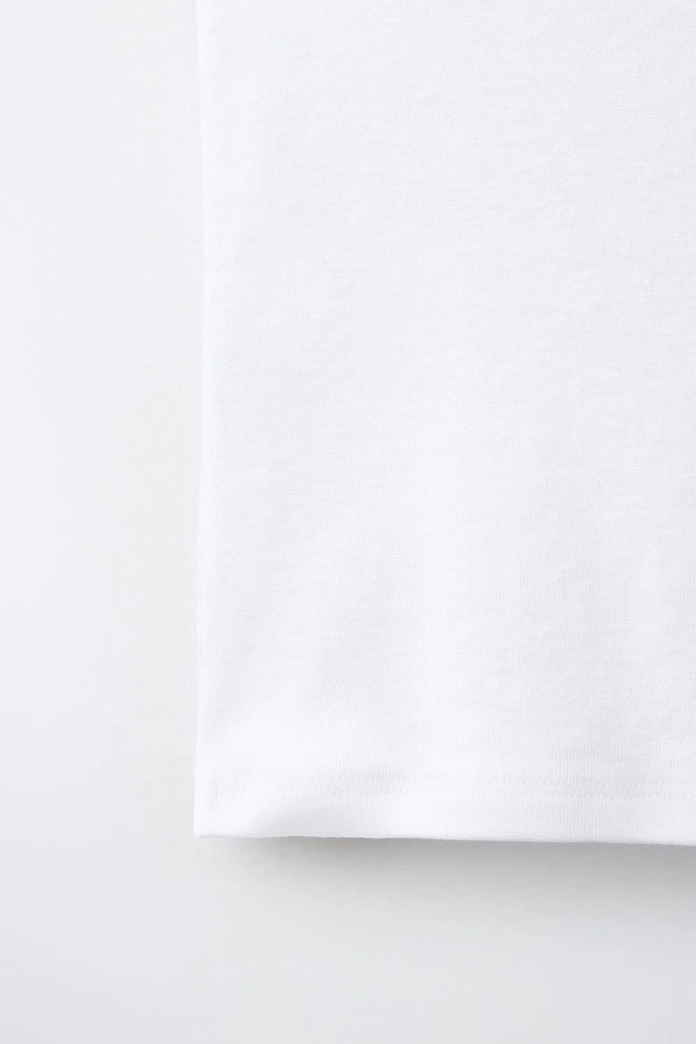 Однотонная футболка из хлопка и модала. ZARA, White — фото 4