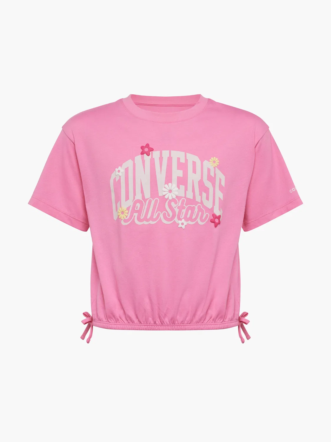 Детская хлопковая футболка Converse, розовый