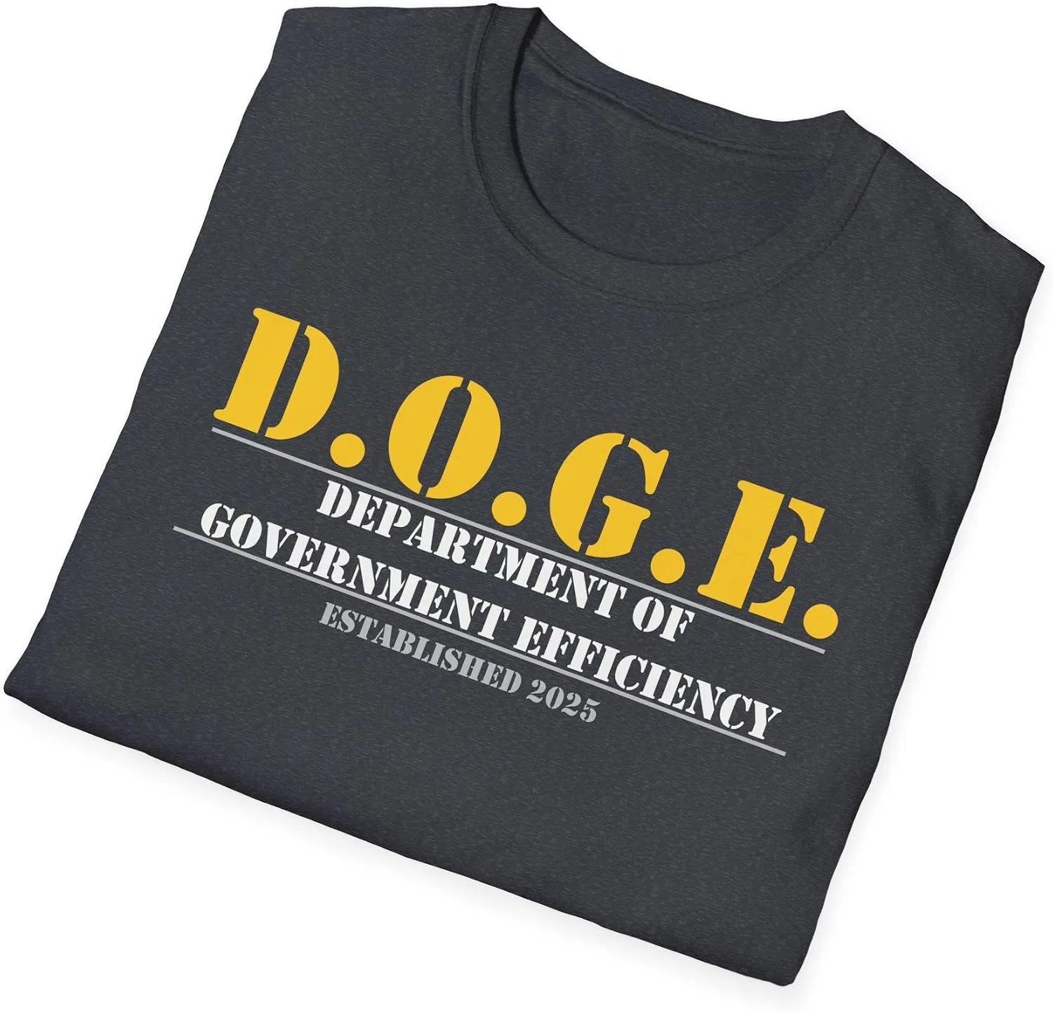 Мужская футболка с принтом D.O.G.E. GENERIC, Dark Heather Grey — фото 3