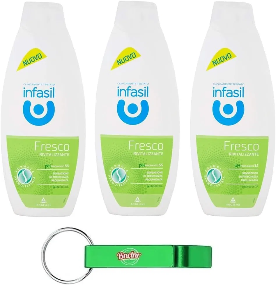 Гель для душа Infasil Fresh Shower Bath Revitalising, 3 x 500мл, Beni Culinari