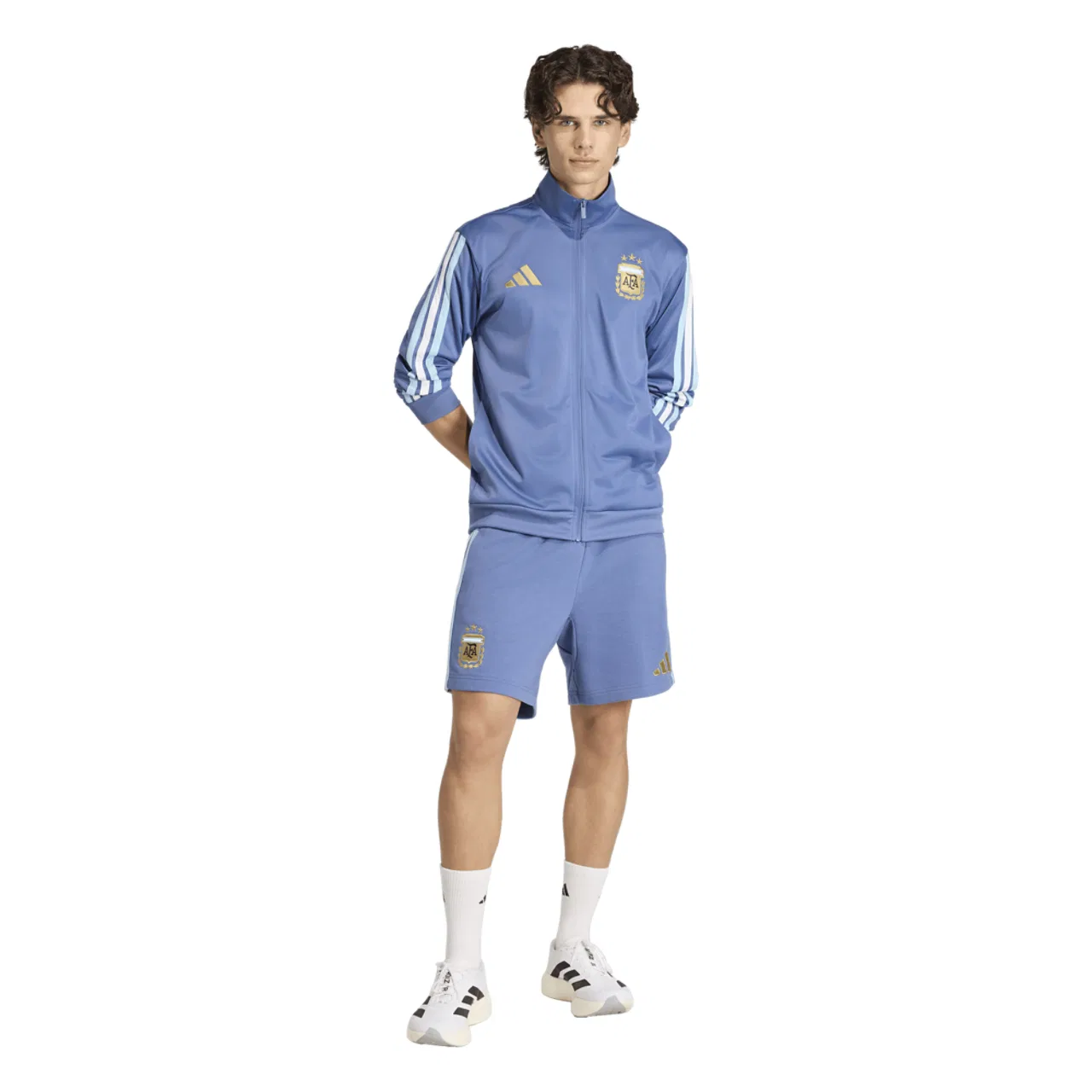 Мужская куртка Argentina Dna Track Top Adidas, цвет Crew Blue — фото 3