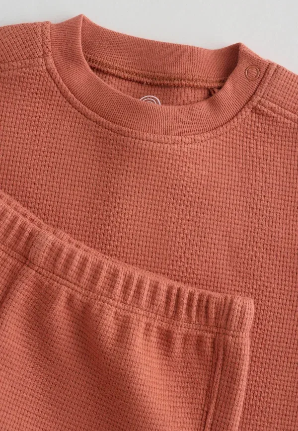 Комплект из футболки и шорт, Regular fit, Next, Rust Brown, коричневый — фото 4