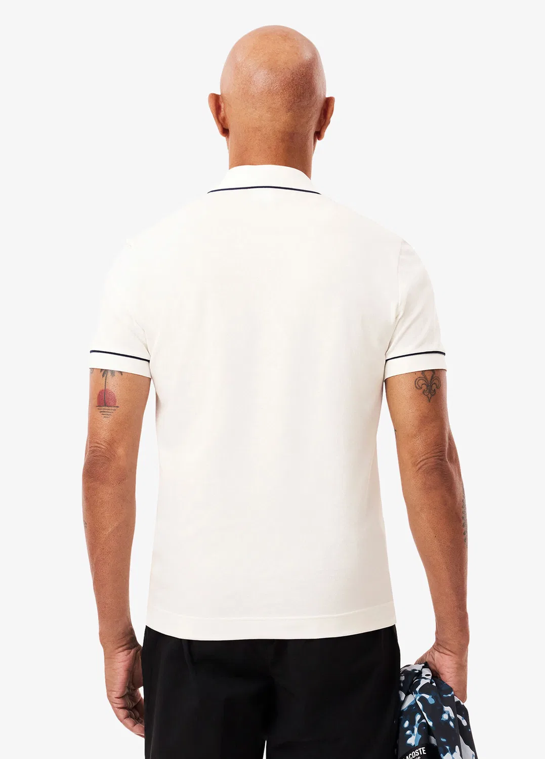 Футболка поло Lacoste Paris, белый — фото 3