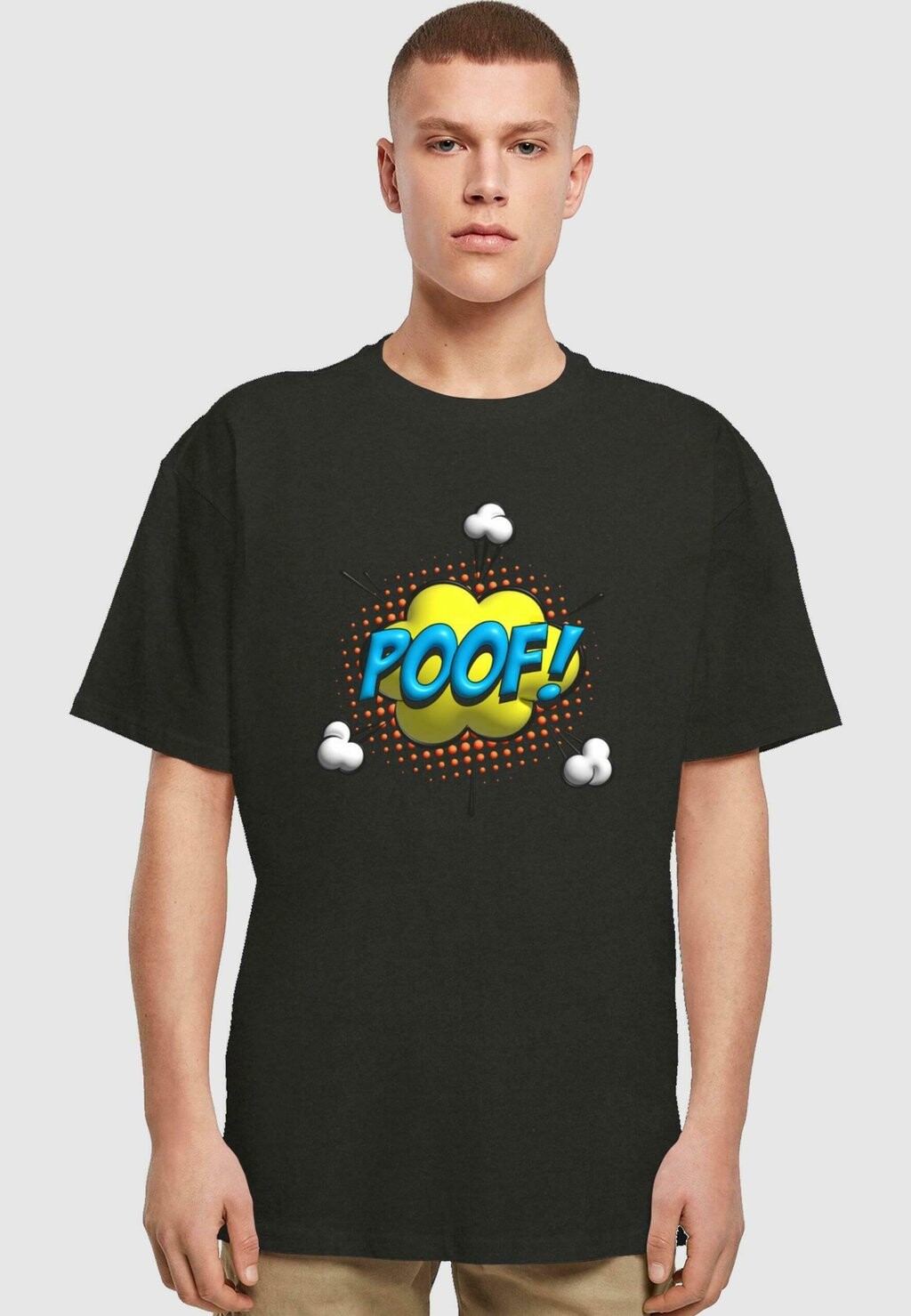 

Футболка с принтом POOF COMIC HEAVY OVERSIZED Merchcode, черный