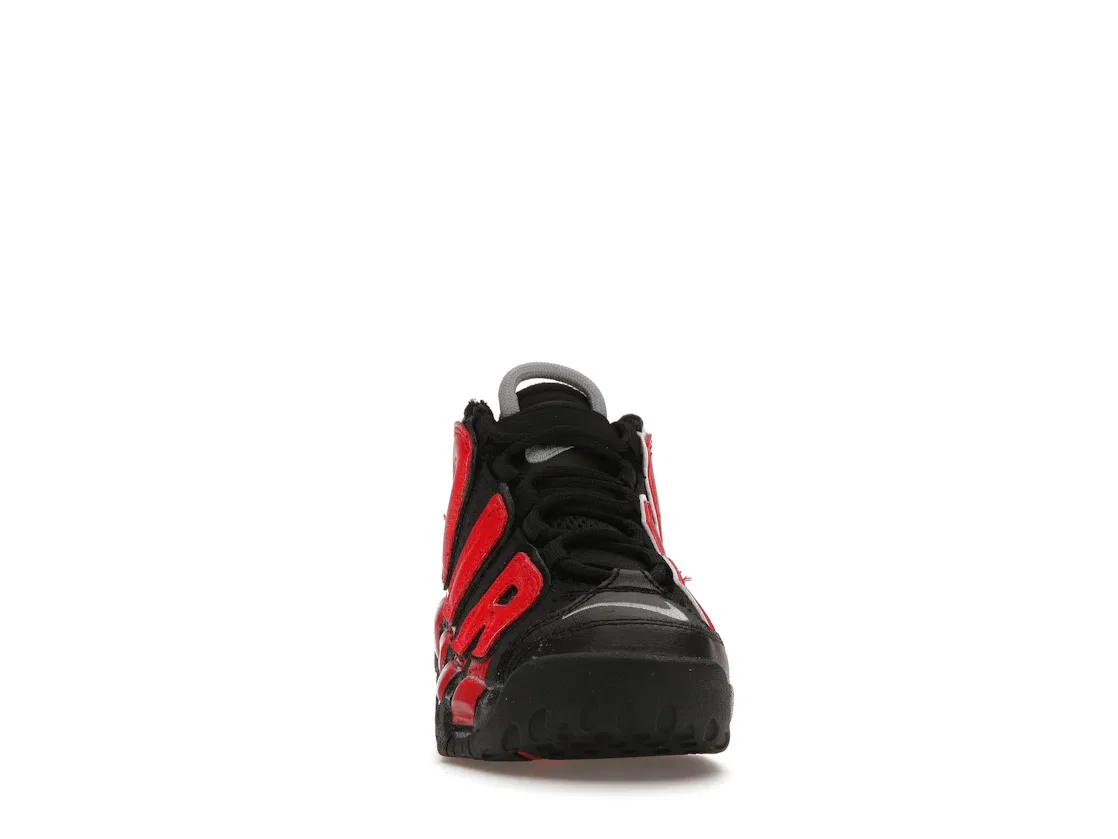 Детские кроссовки Lifestyle с принтом Nike Air More Uptempo Nike, Black/University Red-White — фото 2