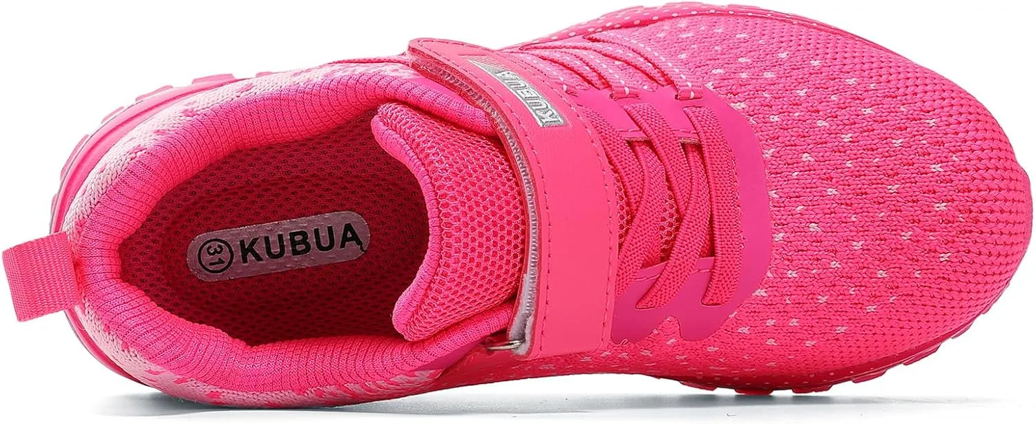 Детские кроссовки для девочек с легким дышащим верхом KUBUA, Pink — фото 4