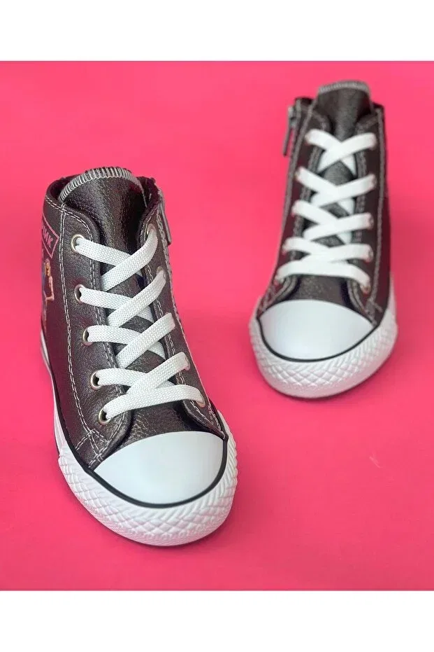 Детские ботинки для девочек на молнии Surpie Shoes, Platinum — фото 2